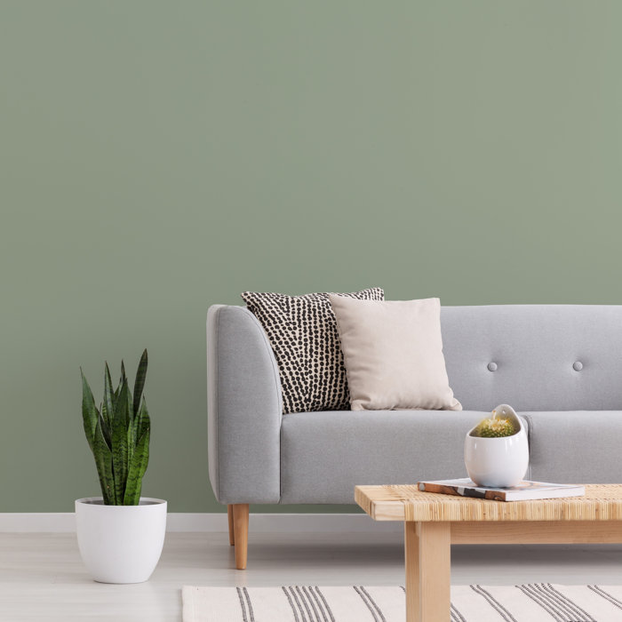 Graham & Brown Superfresco Easy Litho Green Plain Wallpaper & Reviews